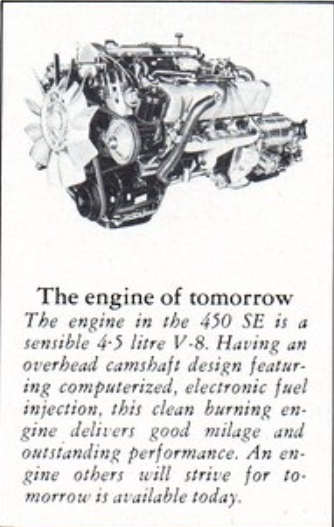 450SEL Engine Ad