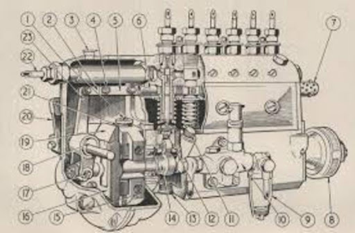 Gasoline injection pump diagram 